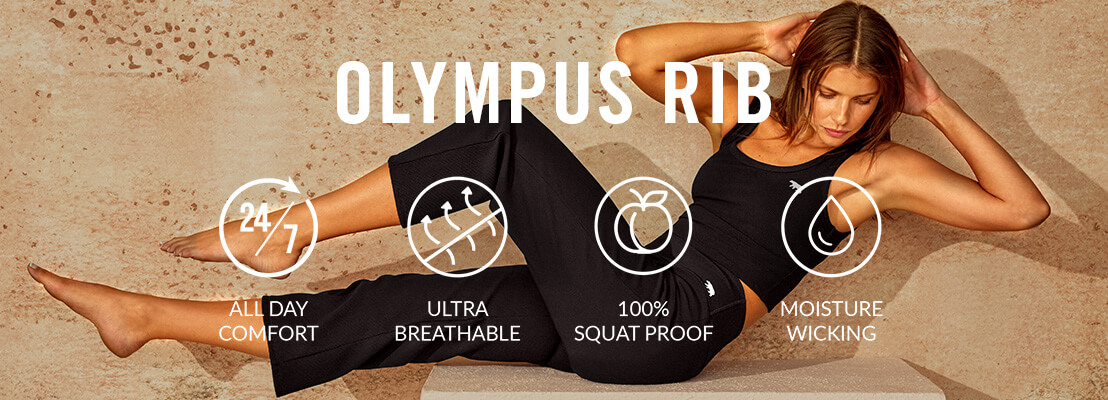 Woman wearing activewear lying down
